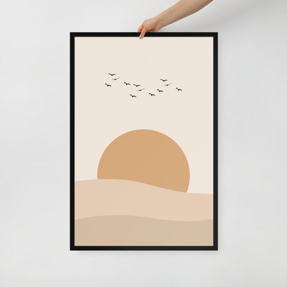 DESERT SUNSET Framed poster