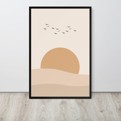 DESERT SUNSET Framed poster