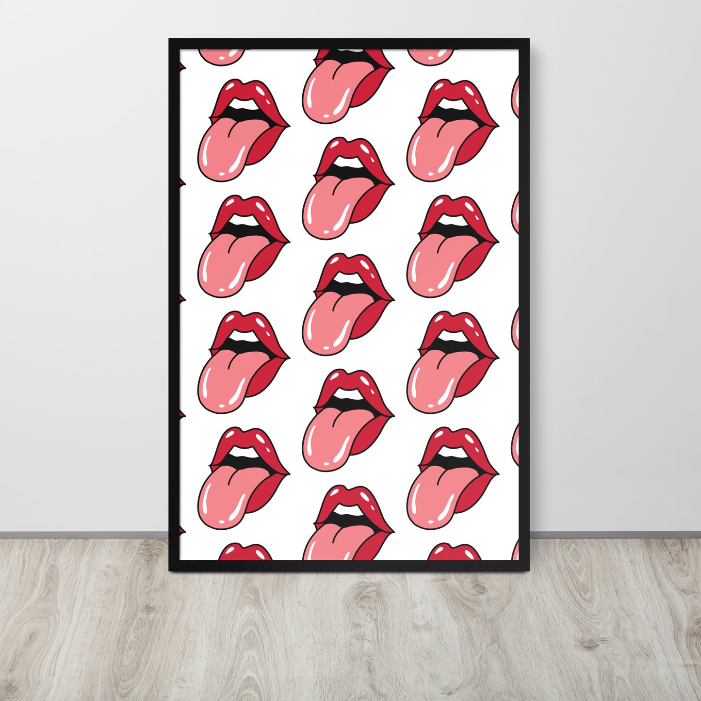 POP ART LIPS Framed poster