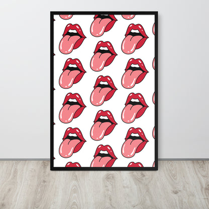 POP ART LIPS Framed poster