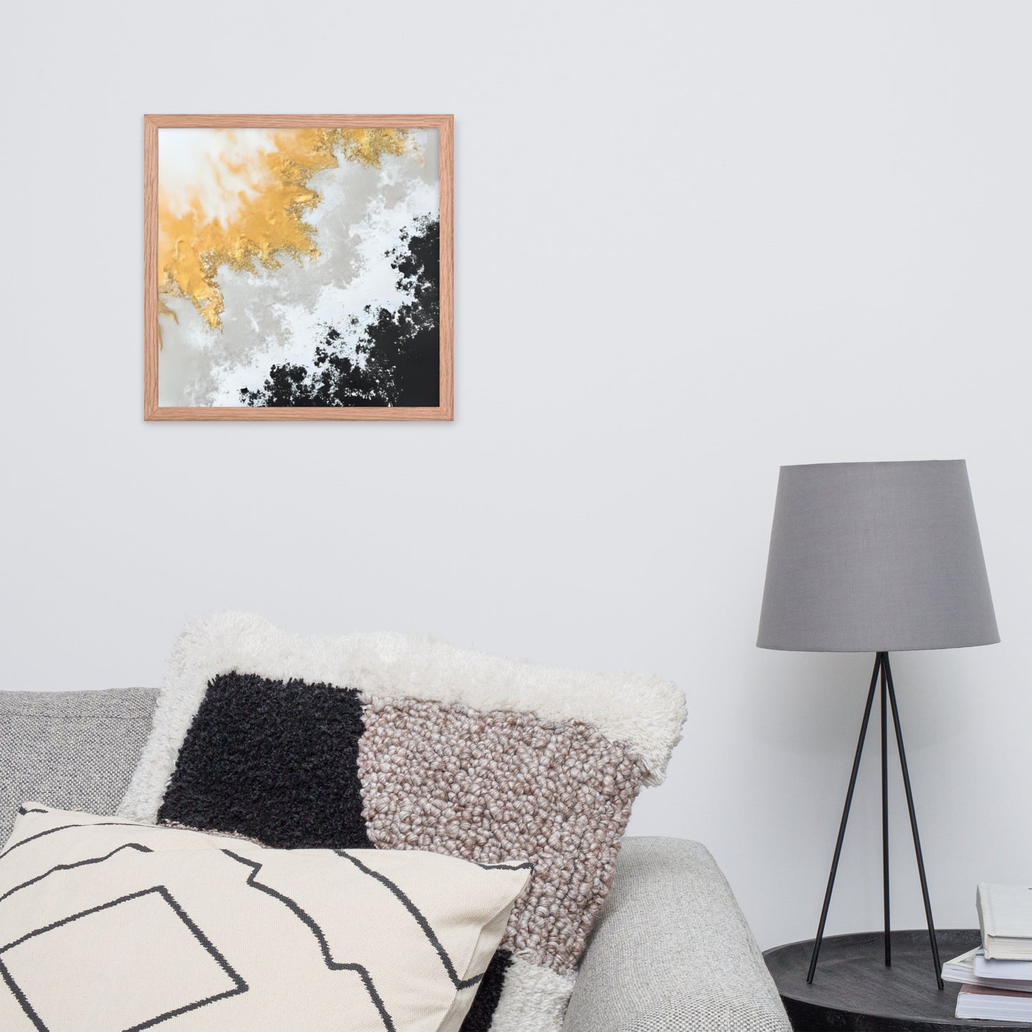 ABSTRACT DUTCH POUR Framed poster - AI Generated - ASHRILEYPRINTS