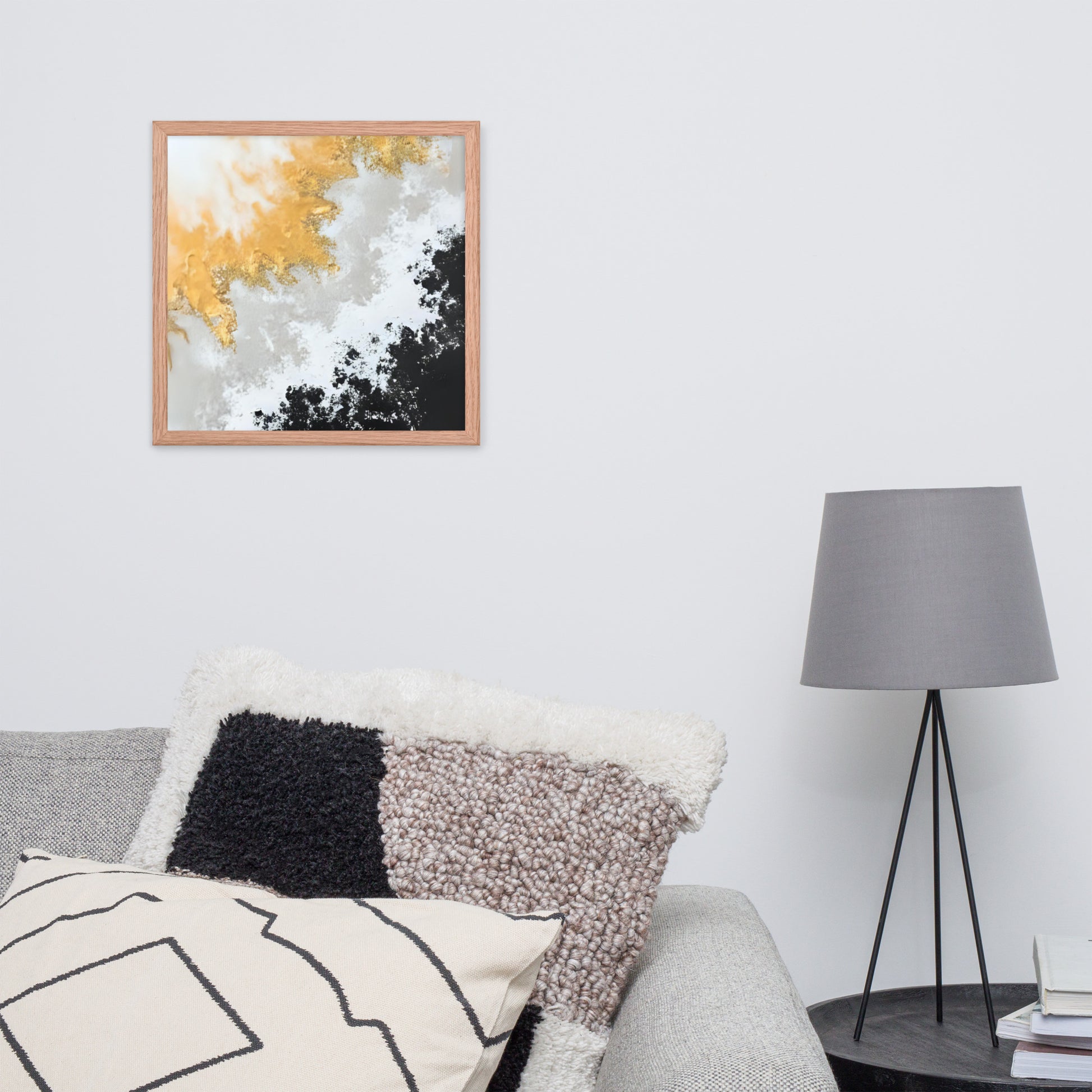 ABSTRACT DUTCH POUR Framed poster - AI Generated - ASHRILEYPRINTS