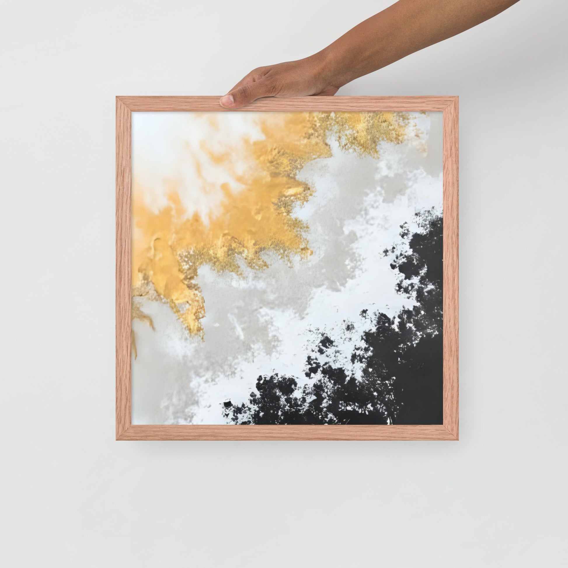 ABSTRACT DUTCH POUR Framed poster - AI Generated - ASHRILEYPRINTS