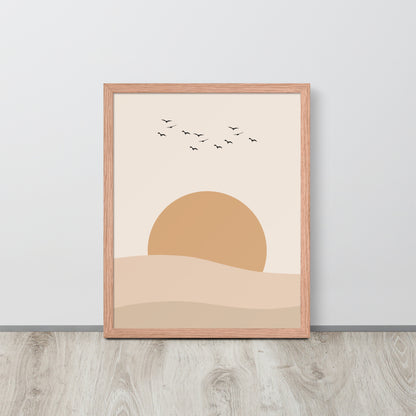 DESERT SUNSET Framed poster