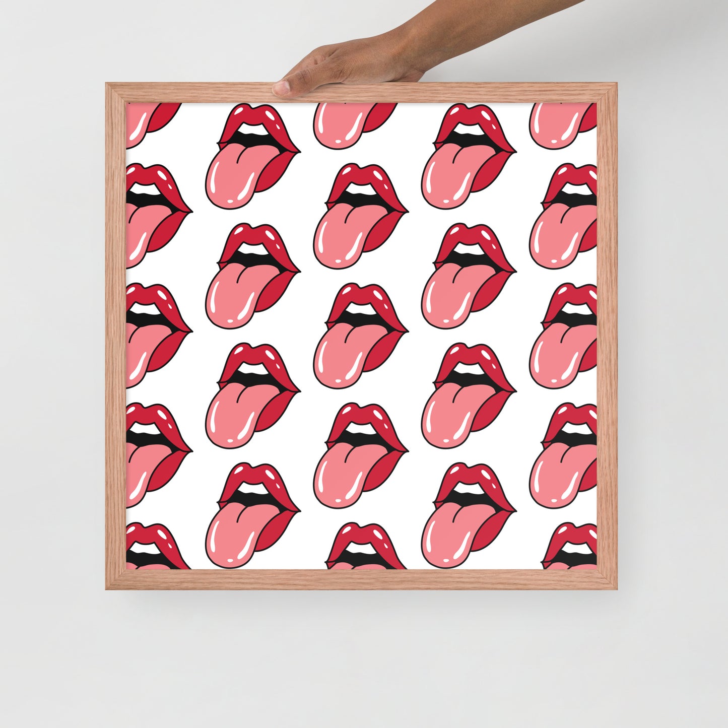 POP ART LIPS Framed poster