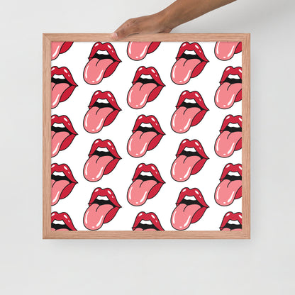 POP ART LIPS Framed poster