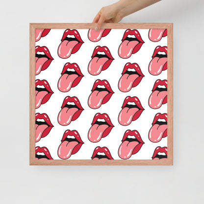 POP ART LIPS Framed poster