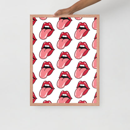 POP ART LIPS Framed poster