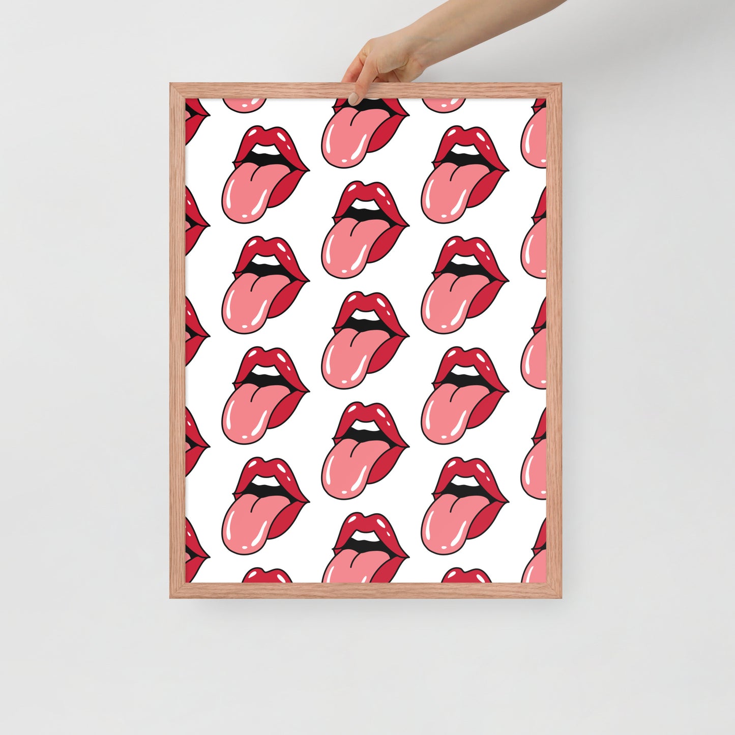 POP ART LIPS Framed poster