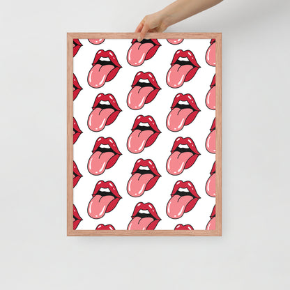POP ART LIPS Framed poster
