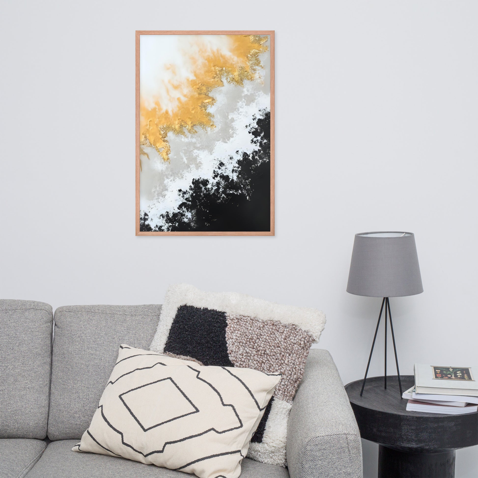ABSTRACT DUTCH POUR Framed poster - AI Generated - ASHRILEYPRINTS