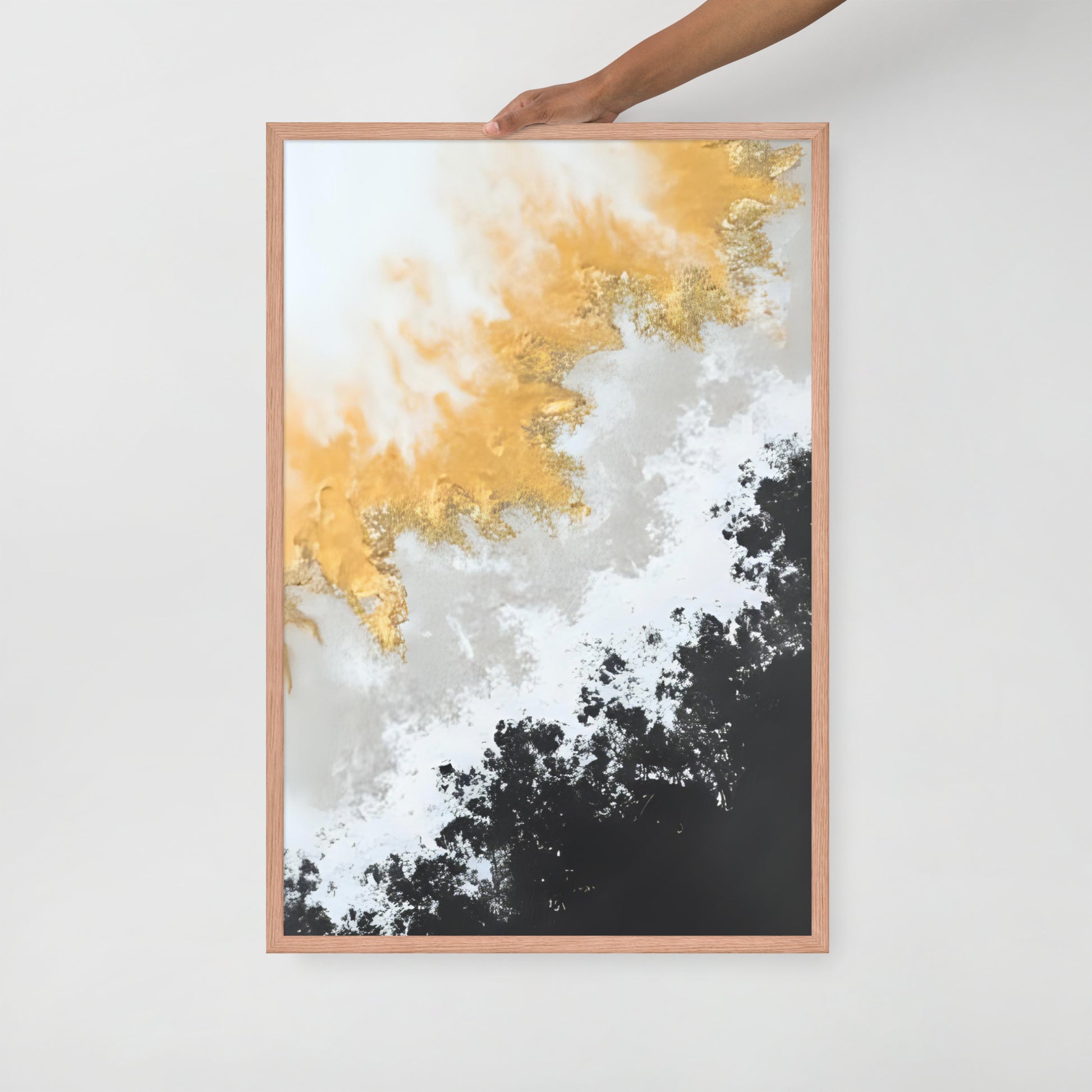 ABSTRACT DUTCH POUR Framed poster - AI Generated - ASHRILEYPRINTS