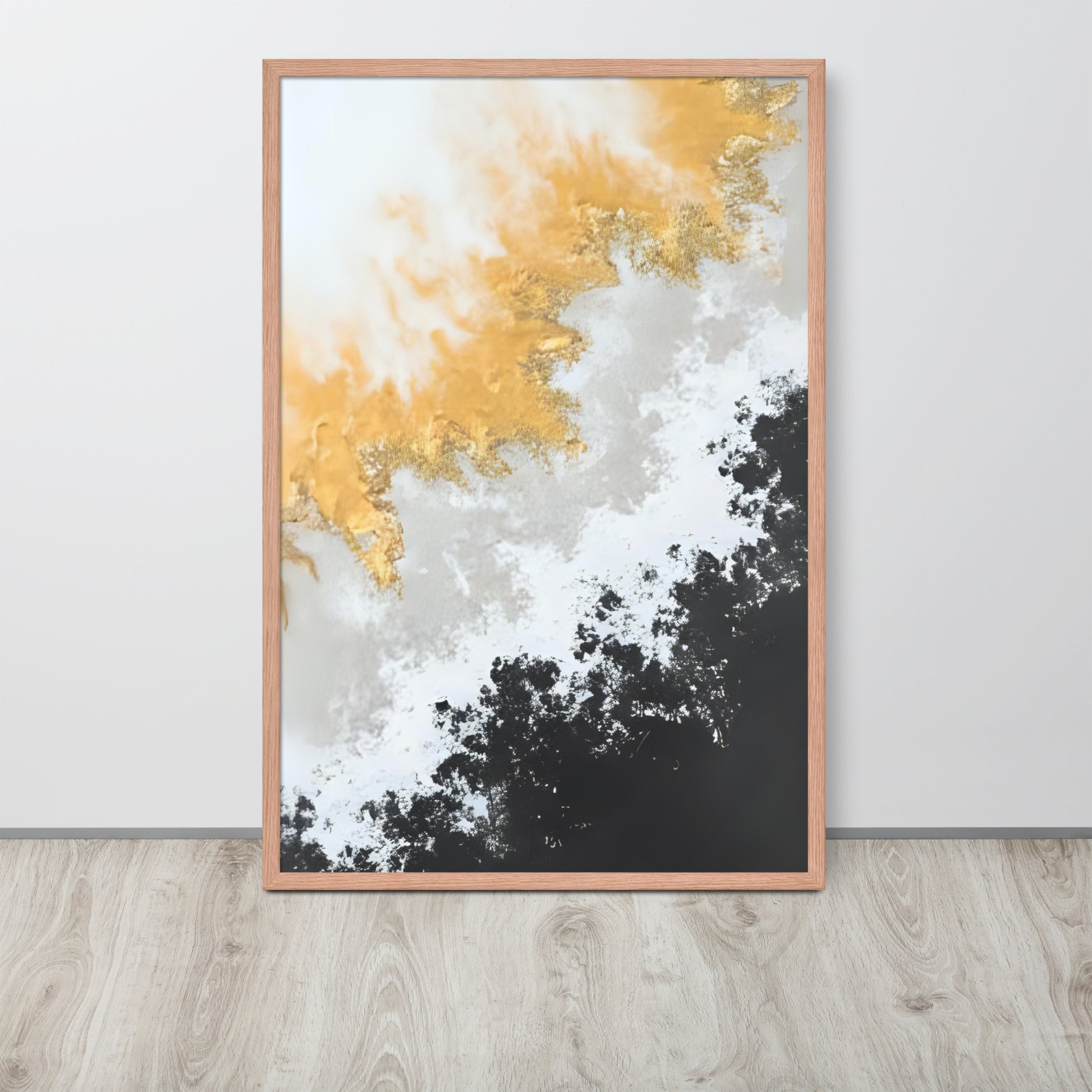 ABSTRACT DUTCH POUR Framed poster - AI Generated - ASHRILEYPRINTS