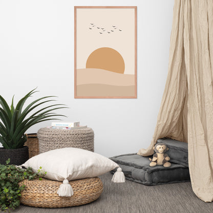 DESERT SUNSET Framed poster
