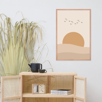 DESERT SUNSET Framed poster