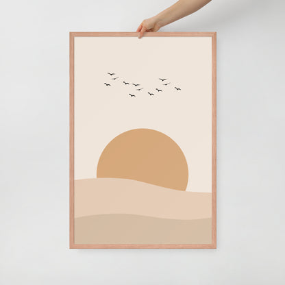 DESERT SUNSET Framed poster