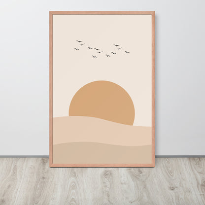 DESERT SUNSET Framed poster