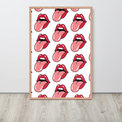 POP ART LIPS Framed poster