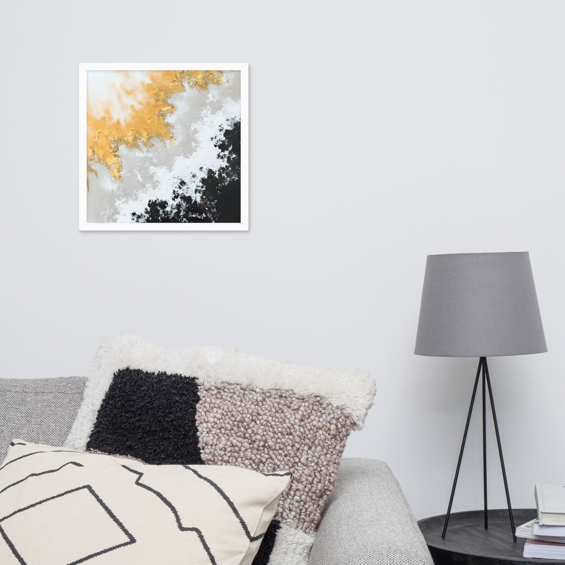 ABSTRACT DUTCH POUR Framed poster - AI Generated - ASHRILEYPRINTS