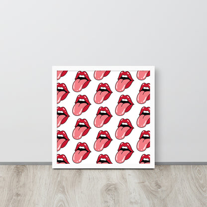 POP ART LIPS Framed poster