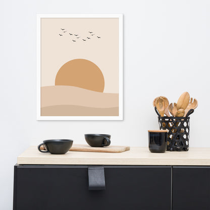 DESERT SUNSET Framed poster