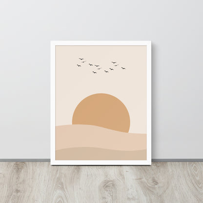 DESERT SUNSET Framed poster