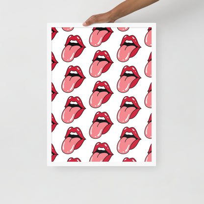 POP ART LIPS Framed poster