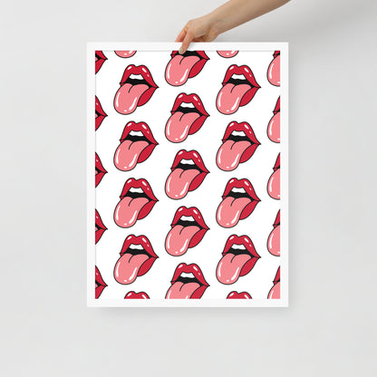 POP ART LIPS Framed poster