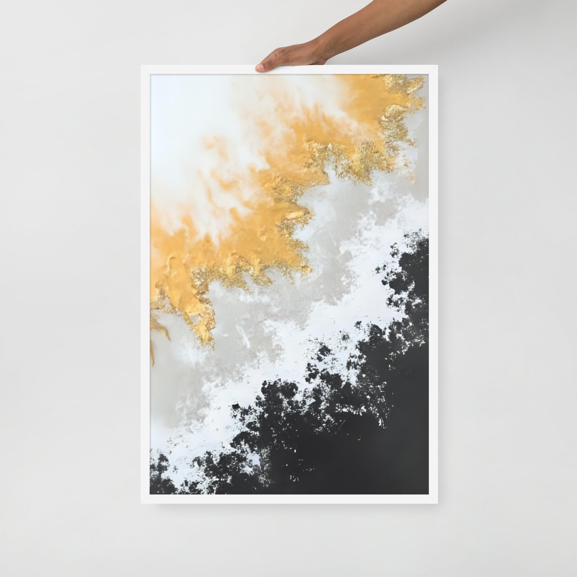 ABSTRACT DUTCH POUR Framed poster - AI Generated - ASHRILEYPRINTS