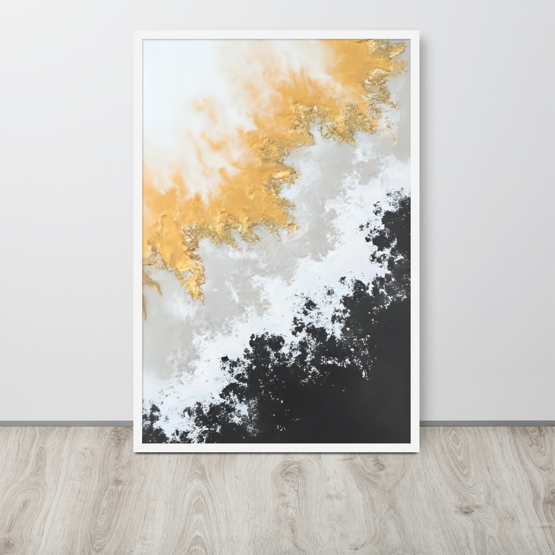ABSTRACT DUTCH POUR Framed poster - AI Generated - ASHRILEYPRINTS