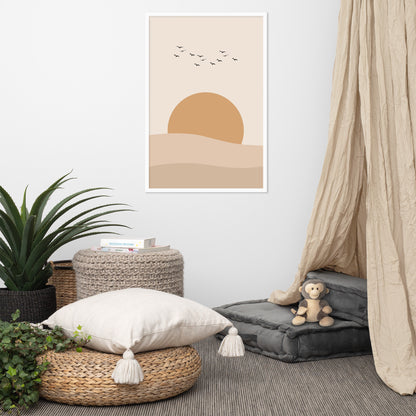 DESERT SUNSET Framed poster