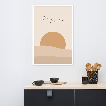 DESERT SUNSET Framed poster