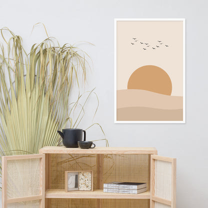 DESERT SUNSET Framed poster