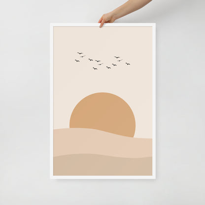 DESERT SUNSET Framed poster