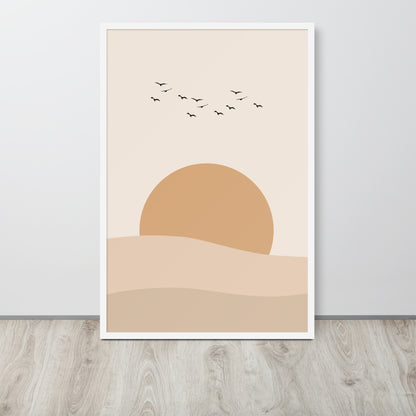 DESERT SUNSET Framed poster