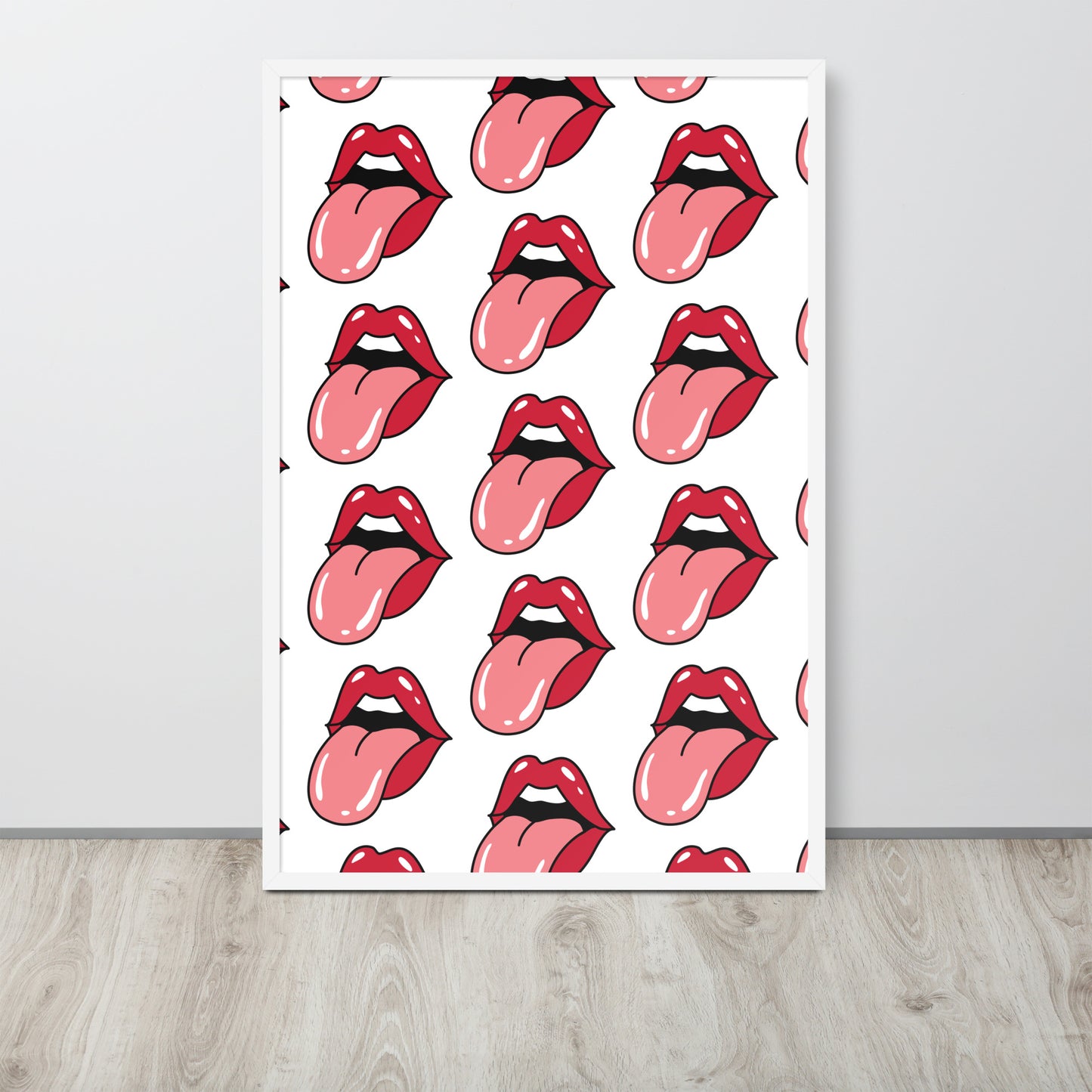 POP ART LIPS Framed poster