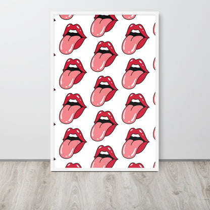 POP ART LIPS Framed poster