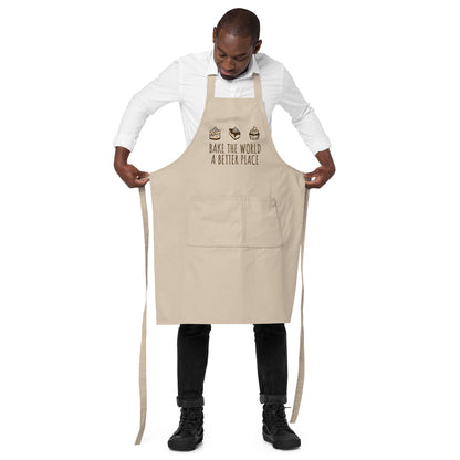 BAKE THE WORLD Organic cotton apron