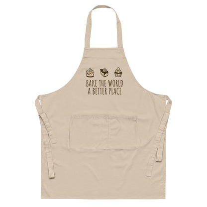 BAKE THE WORLD Organic cotton apron