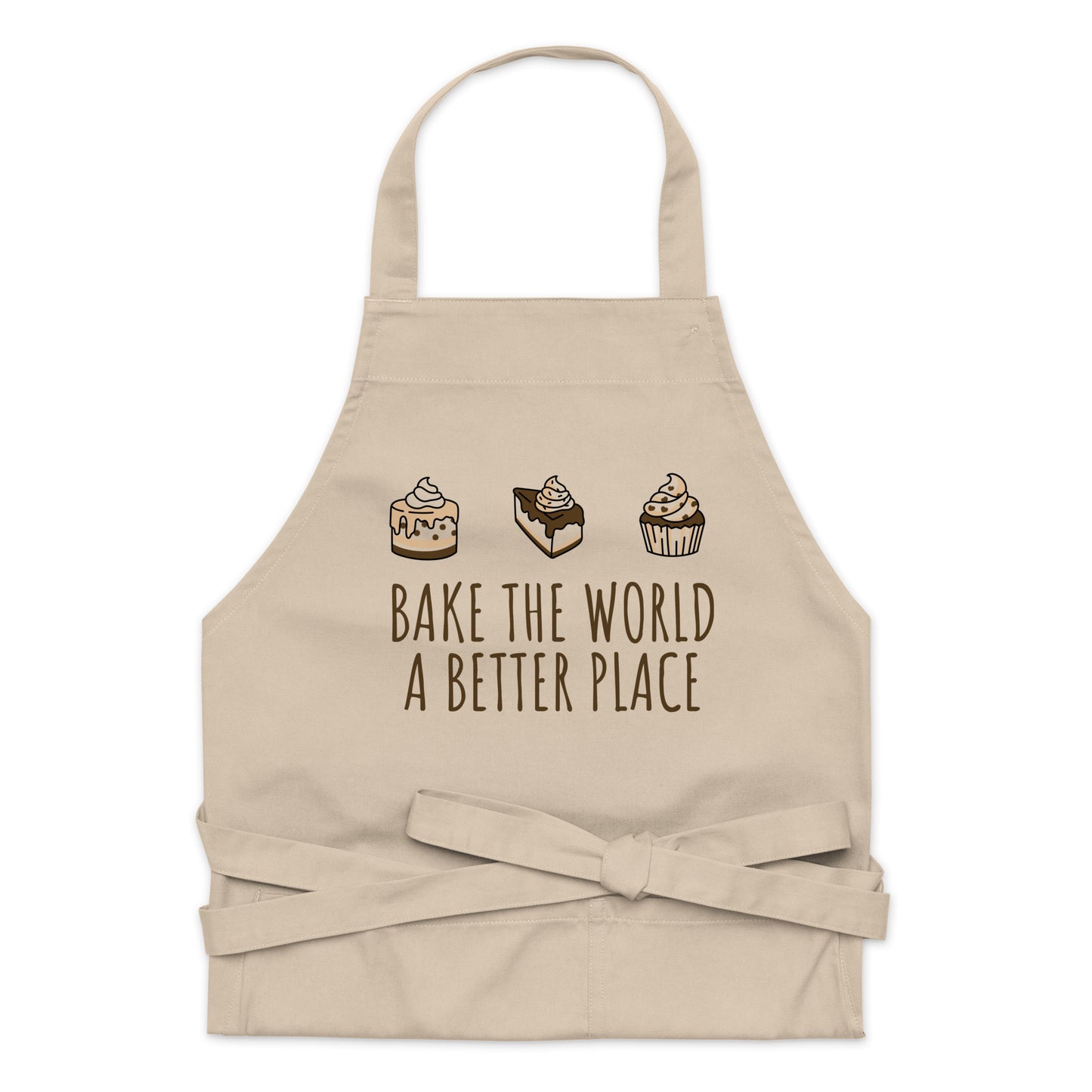 BAKE THE WORLD Organic cotton apron