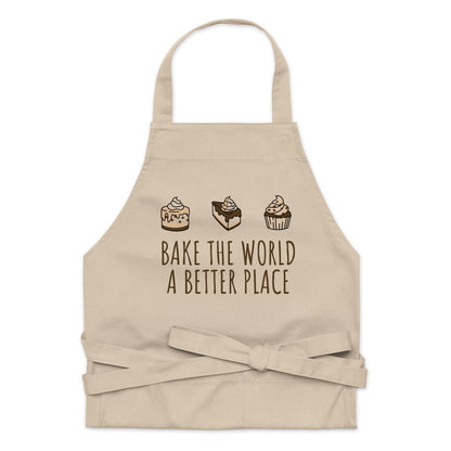 BAKE THE WORLD Organic cotton apron