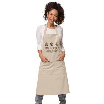 BAKE THE WORLD Organic cotton apron