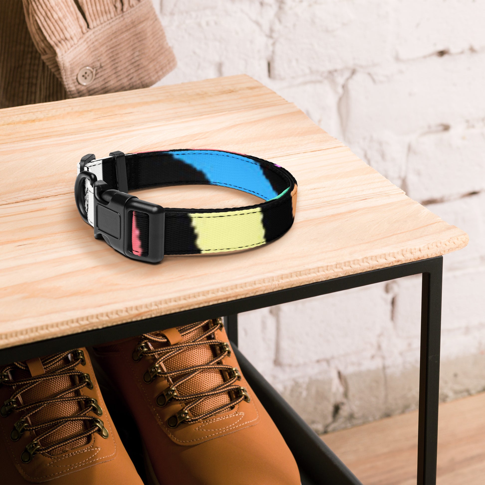 RAINBOW ZEBRA Pet collar - ASHRILEYPRINTS