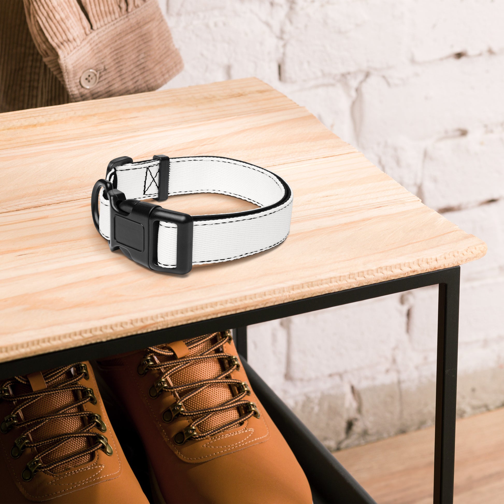 WHITE Pet collar - ASHRILEYPRINTS