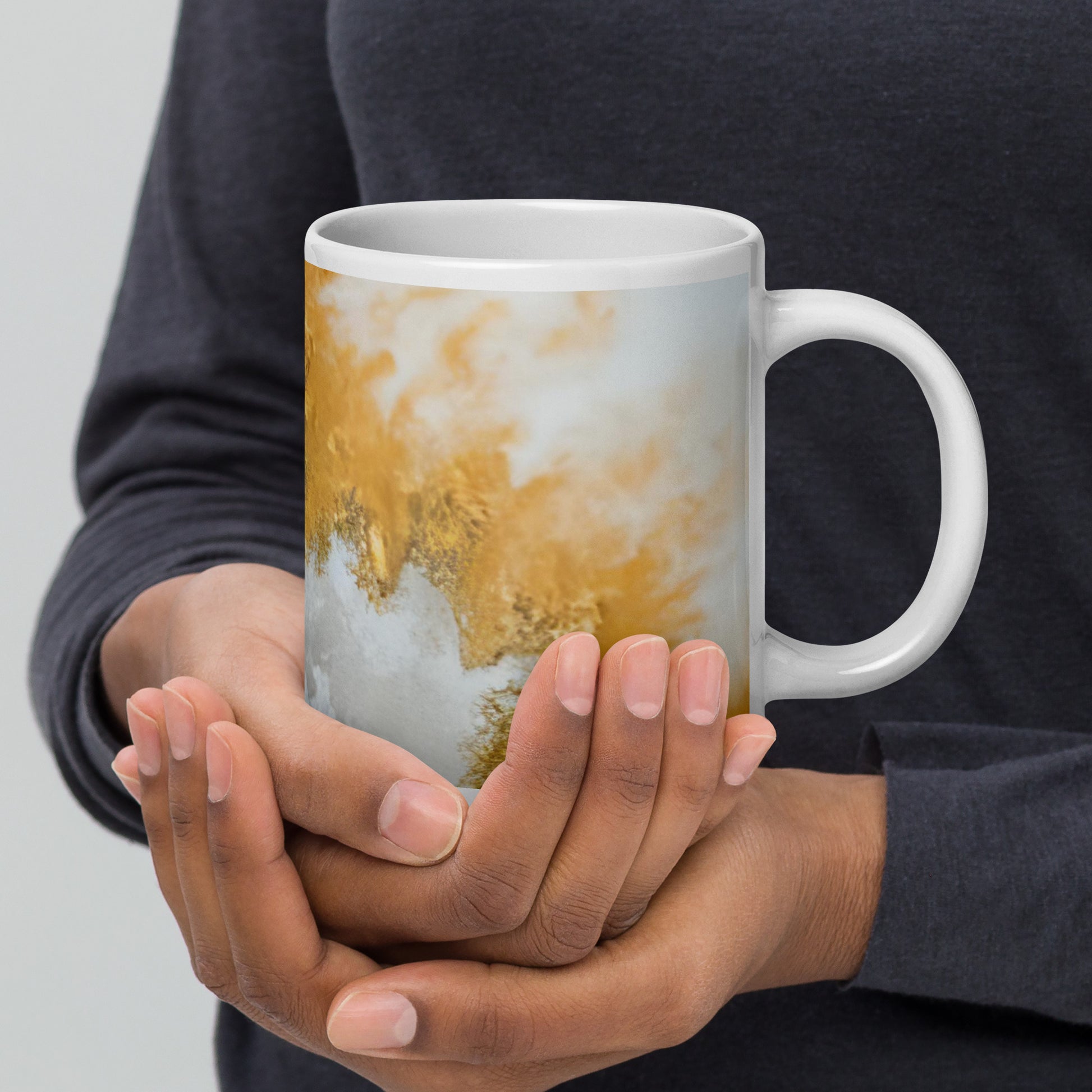 ABSTRACT WAVES White glossy mug - ASHRILEYPRINTS